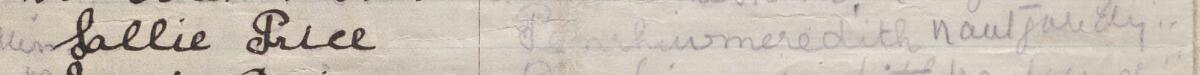 Image of Sallie Price's signature and address in the petition