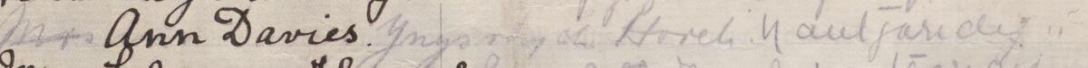 Image of Ann Davies's signature and address in the petition