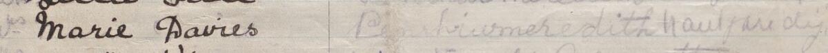 Image of Marie Davies's signature and address in the petition