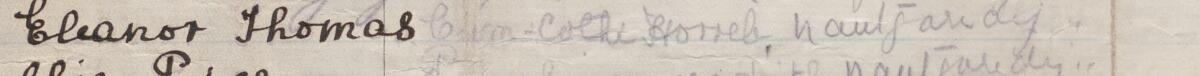 Image of Mrs Eleanor Thomas's signature and address in the petition