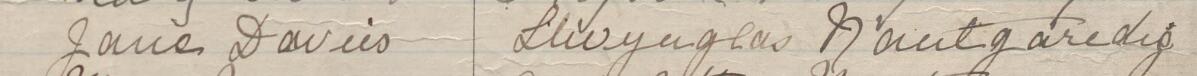 Image of Jane Davies's signature and address in the petition