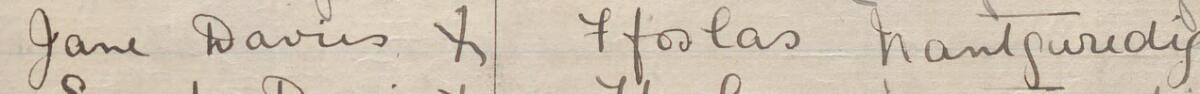 Image of Jane Davies's signature and address in the petition