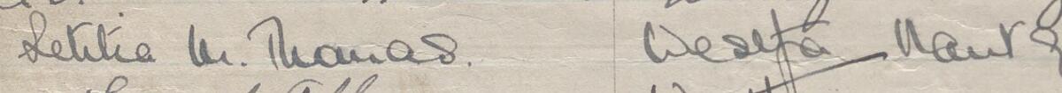 Image of Letitie W Thomas's signature and address in the petition