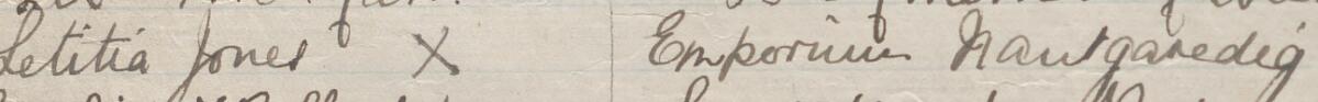 Image of Letitia Jones's signature and address in the petition
