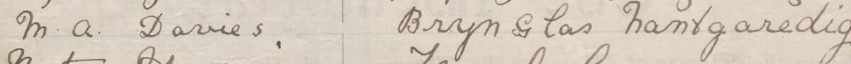 Image of M A Davies's signature and address in the petition