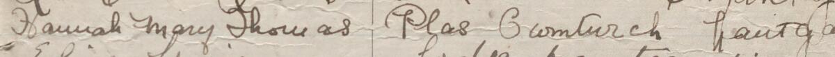 Image of Hannah Mary Thomas's signature and address in the petition