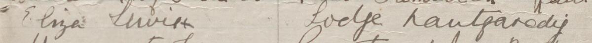 Image of Eliza Lewis's signature and address in the petition