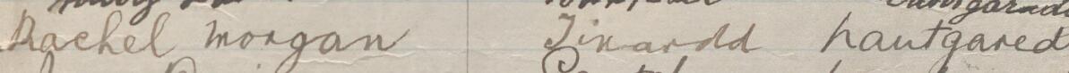 Image of Rachel Morgan's signature and address in the petition