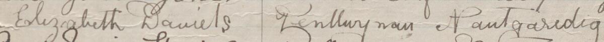 Image of Elizabeth Daniels's signature and address in the petition