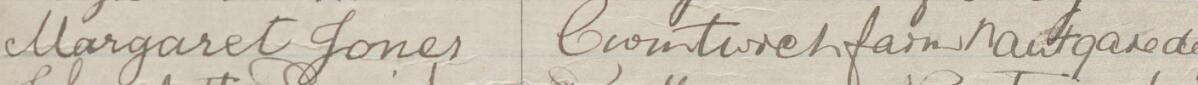 Image of Margaret Jones's signature and address in the petition