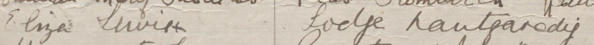 Image of Eliza Lewis's signature and address in the petition