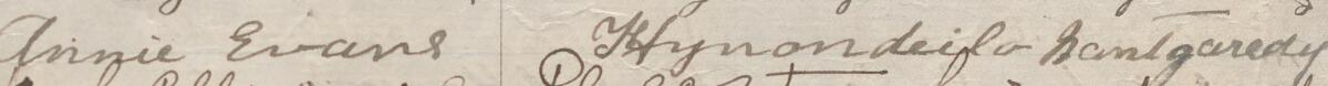 Image of Annie Evans's signature and address in the petition