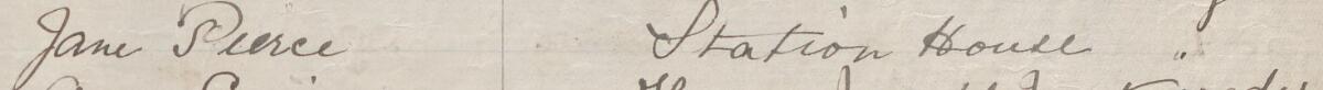 Image of Jane Pierce's signature and address in the petition