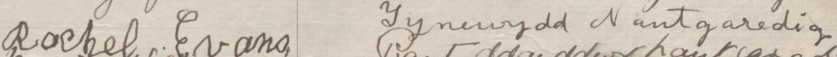 Image of Rachel Evans's signature and address in the petition