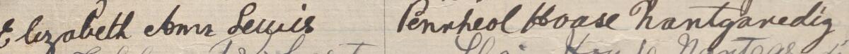 Image of Elizabeth Ann Lewis's signature and address in the petition