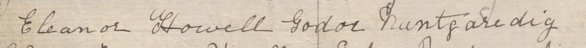 Image of Eleanor Howell's signature and address in the petition