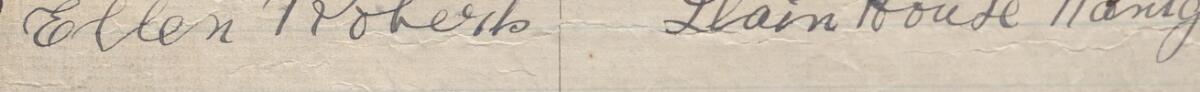 Image of Ellen Roberts's signature and address in the petition