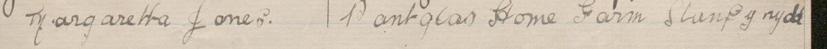 Image of Margaretta Jones's signature and address in the petition