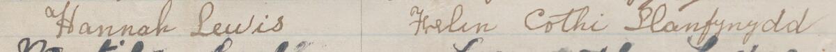 Image of Hannah Lewis's signature and address in the petition
