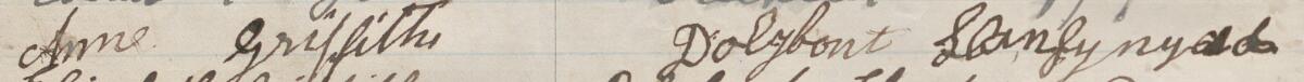Image of Anne Griffiths's signature and address in the petition