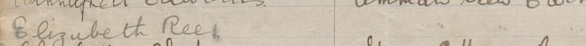 Image of Elizabeth Rees's signature and address in the petition