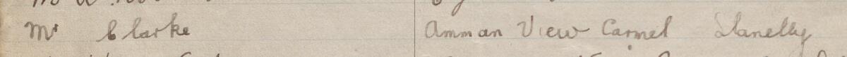 Image of M Clarke's signature and address in the petition