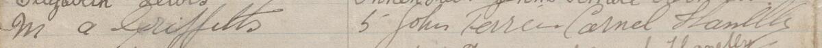 Image of M A Griffiths's signature and address in the petition