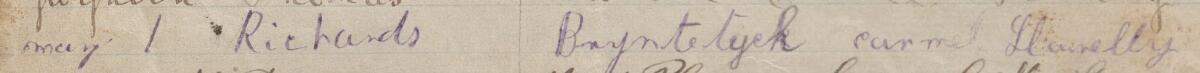 Image of Mary I Richards's signature and address in the petition