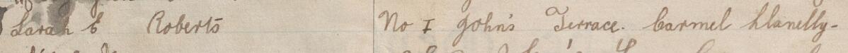 Image of Sarah E Roberts's signature and address in the petition