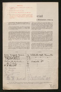 Petition - 9/83 - Mumbles