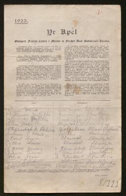 Petition - 8/121 - Llanllyfni