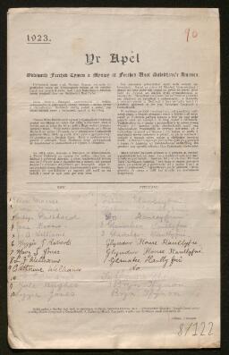 Petition - 8/122 - Llanllyfni