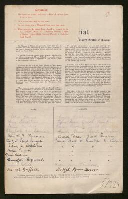 Petition - 8/129 - Llangollen Rural