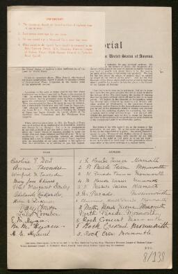 Petition - 8/138 - Monmouth