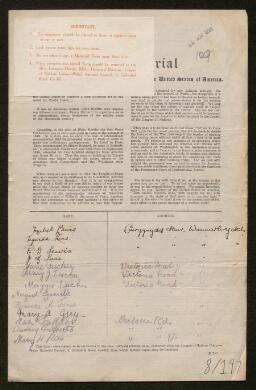 Petition - 8/197 - Cockett