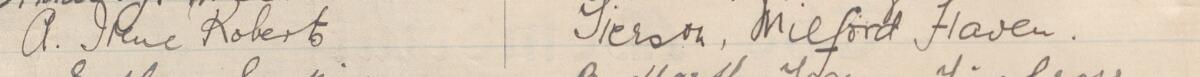 Image of A. Irene Roberts's signature and address in the petition