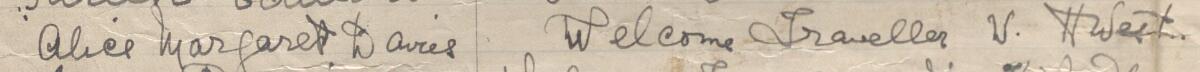 Image of Alice Margaret Davies's signature and address in the petition