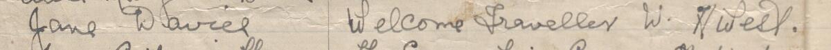 Image of Jane Davies's signature and address in the petition