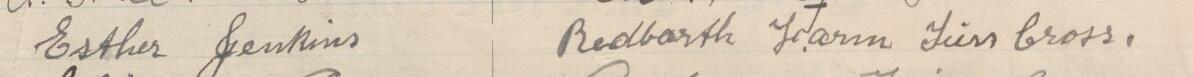 Image of Esther Jenkins's signature and address in the petition