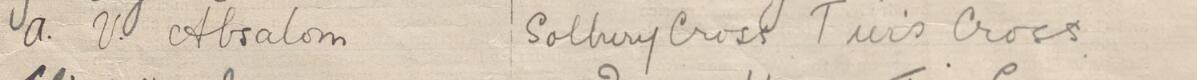 Image of A. V. Absalom's signature and address in the petition