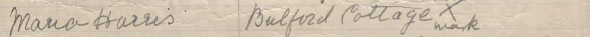 Image of Mona Harris's signature and address in the petition