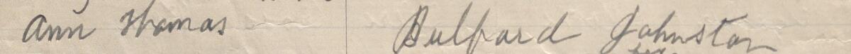 Image of Ann Thomas's signature and address in the petition