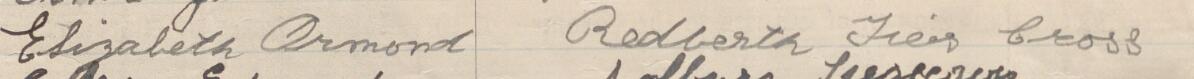 Image of Elizabeth Ormond's signature and address in the petition