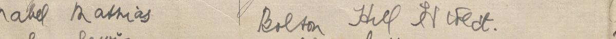 Image of Mable Mathias's signature and address in the petition