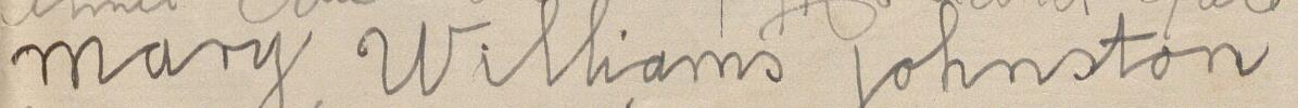 Image of Mary Williams's signature and address in the petition
