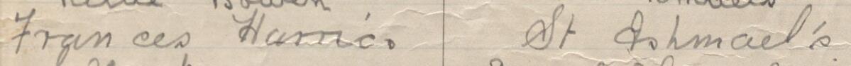Image of Frances Harries's signature and address in the petition