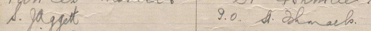 Image of S Jaggett's signature and address in the petition