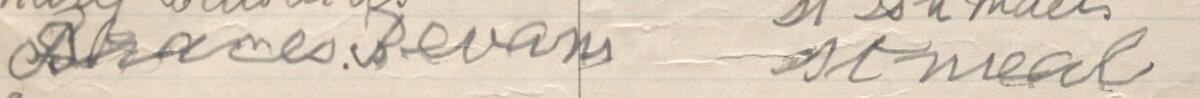 Image of B Bevans's signature and address in the petition