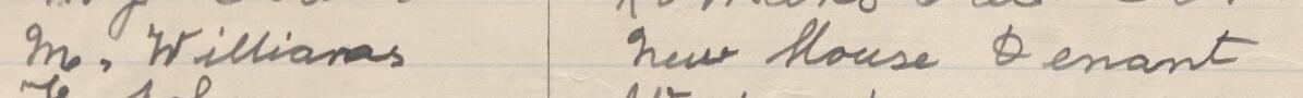 Image of M. Williams's signature and address in the petition