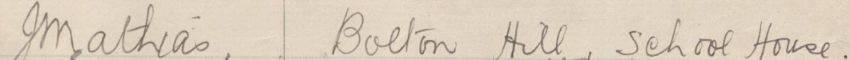 Image of Mathias's signature and address in the petition